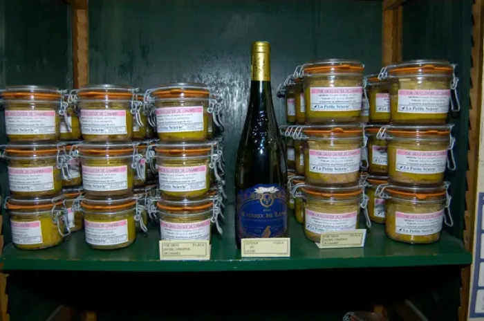 Framed Print : 03. France, Paris, foie gras and wine in shop in Ile St. Louis