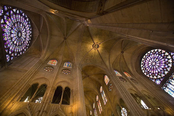France, Paris. Interior of Notre Dame Cathedral