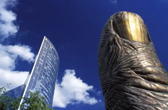 Framed Print : France, Paris, La Defense. Cesar sculpture Framed Print : France, Paris, La Defense. Cesar sculpture