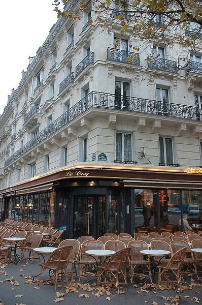 03. France, Paris, Le Cog outdoor cafe (Editorial Usage Only)