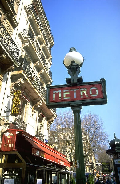 03. France, Paris. Metro sign