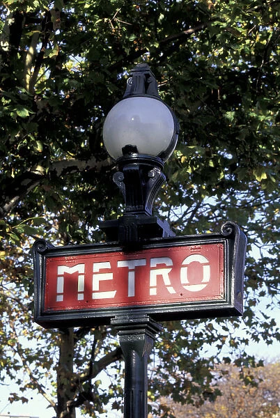 FRANCE, Paris Metro Sign at Trocadero