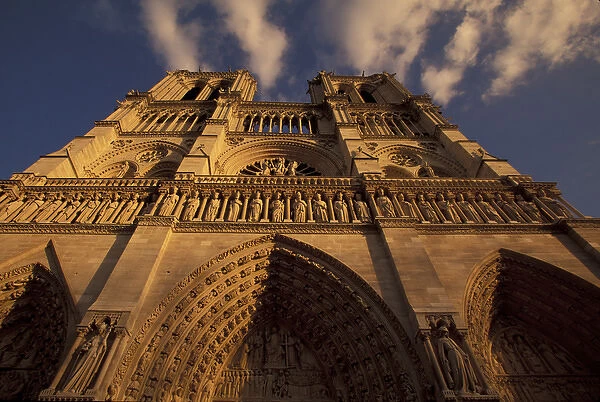 France, Paris Notre Dame in late afternoon light