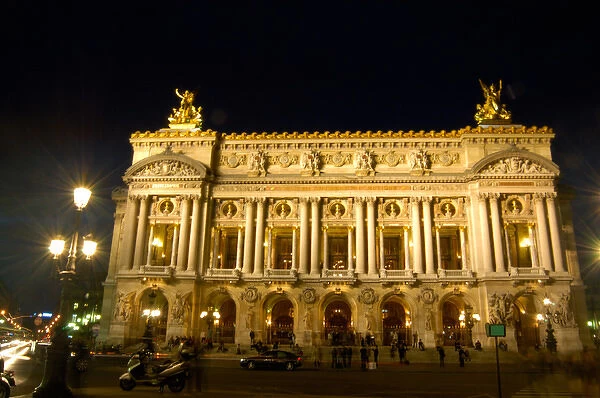 03. France, Paris, Opera House at night