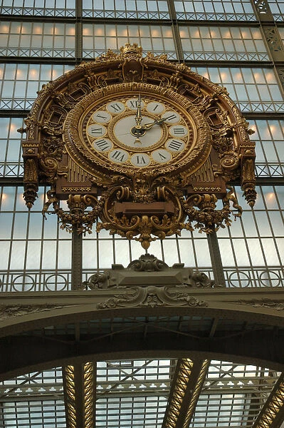 03. France, Paris, ornate clock inside Musee d Orsay
