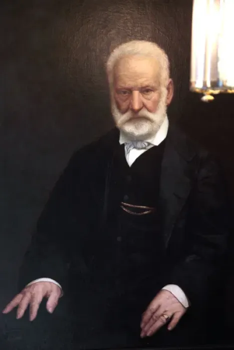 Framed Print : France. Paris. The portrait of Victor Hugo on the wall of the Maison de Victor Hugo-Victor Framed Print : France. Paris. The portrait of Victor Hugo on the wall of the Maison de Victor Hugo-Victor