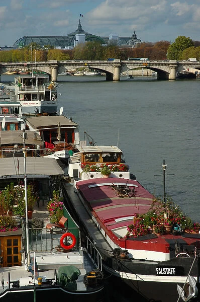 03. France, Paris, riverboats on Seine River (Editorial Usage Only)