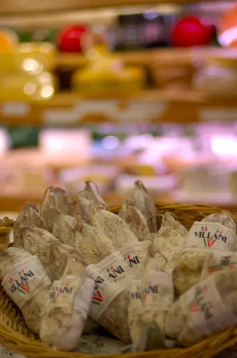 Framed Print : 03. France, Paris, sausage for sale in cheese shop
