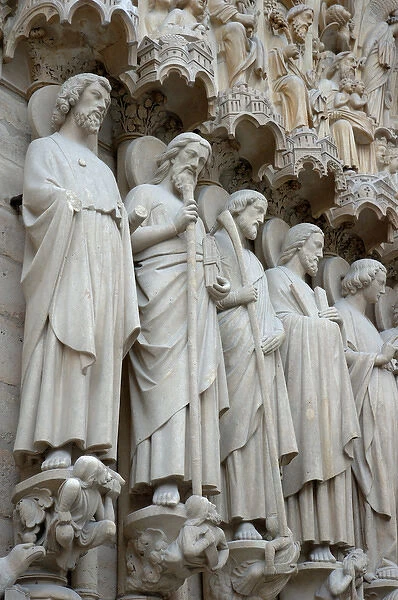 03. France, Paris, sculptures on facade of Notre-Dame