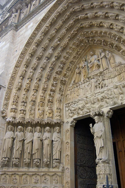 03. France, Paris, sculptures surrounding doorway, Notre-Dame