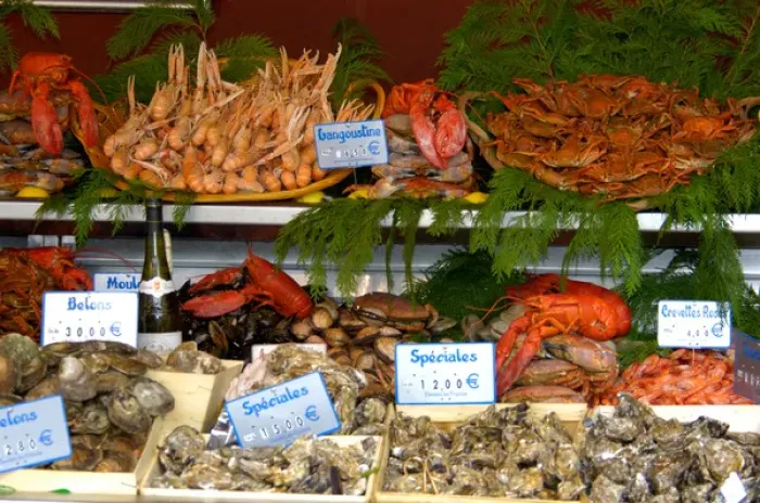 Framed Print : 03. France, Paris, seafood restaurant display Framed Print : 03. France, Paris, seafood restaurant display
