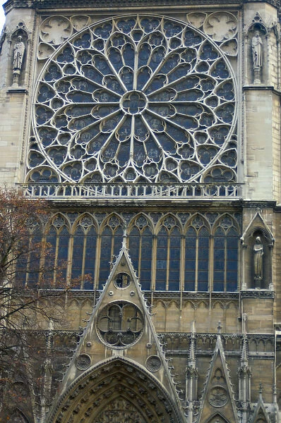 03. France, Paris, South Rose Window of Notre-Dame