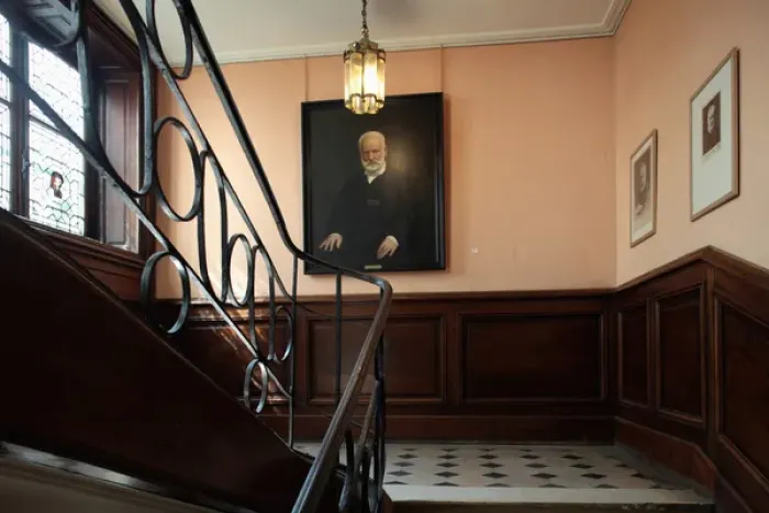 Framed Print : France. Paris. The staircase of Maison de Victor Hugo-Victor Hugo house museum Framed Print : France. Paris. The staircase of Maison de Victor Hugo-Victor Hugo house museum