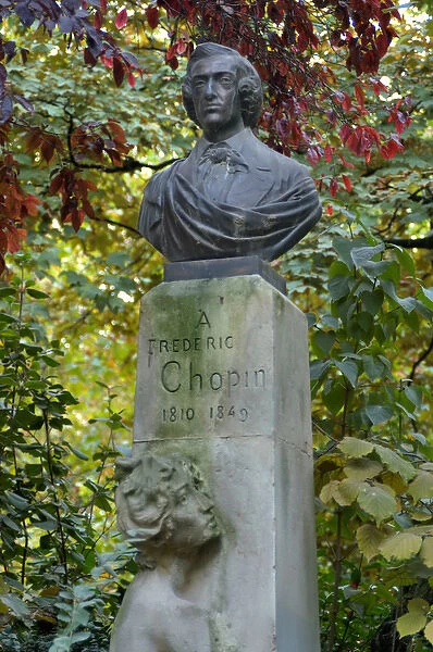 03. France, Paris, statue of Chopin in Luxembourg Gardens