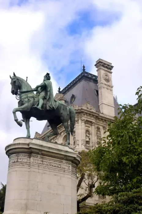 Framed Print : 03. France, Paris, statue in front of Town Hall