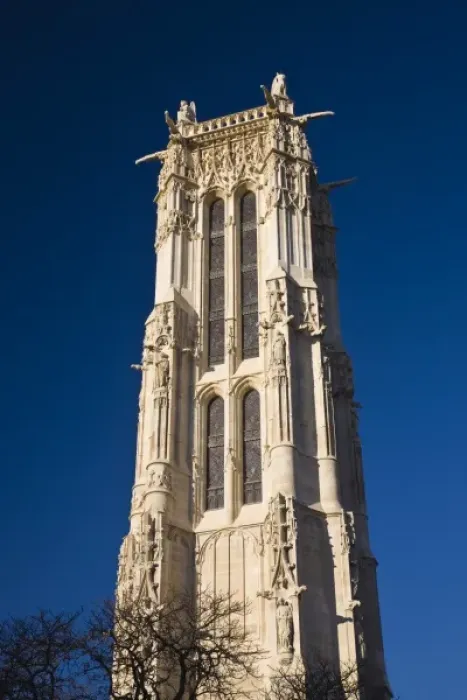 Framed Print : France, Paris, Tour St-Jacques tower, former 16th century church belfry, late afternoon Framed Print : France, Paris, Tour St-Jacques tower, former 16th century church belfry, late afternoon
