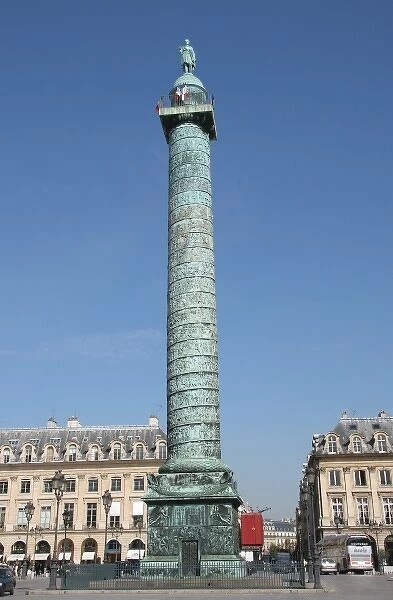 France. Paris. Vendome Square. Built by architect Hadouin-Mansart between 1687-1720