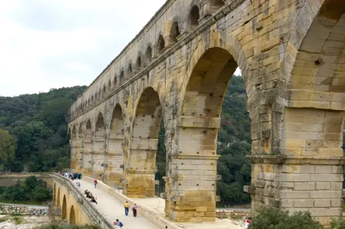 Framed Print : 03. France, Pont du Gard, Roman aqueduct, built in 1st century AD (Editorial Usage Only)