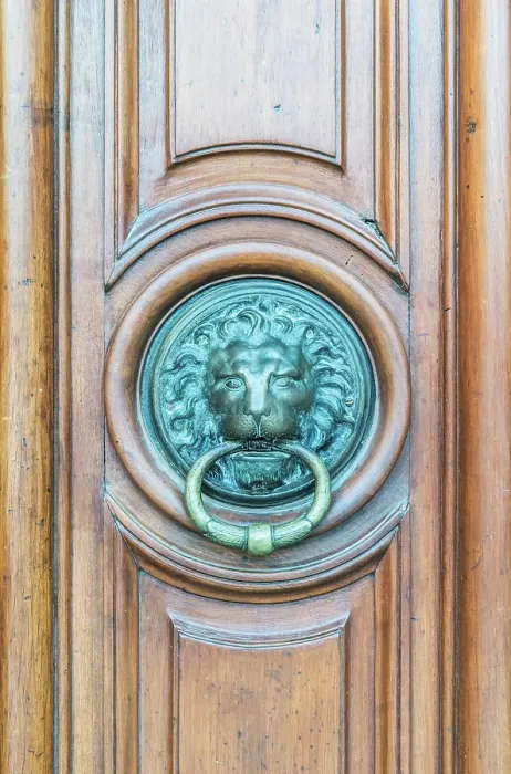 Framed Print : France, Provence, Arles. Lion door knocker at City Hall Framed Print : France, Provence, Arles. Lion door knocker at City Hall