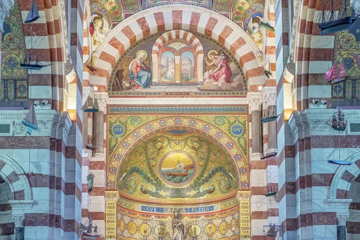 Framed Print : France, Provence. Marseille. Notre Dame de la Garde Interior. (Editorial Use Only) Framed Print : France, Provence. Marseille. Notre Dame de la Garde Interior. (Editorial Use Only)