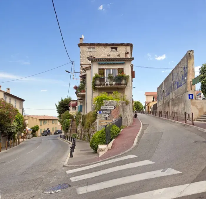 Framed Print : France, Provence, Vence. Traditional corner building. Credit as: Fred Lord  /  Jaynes