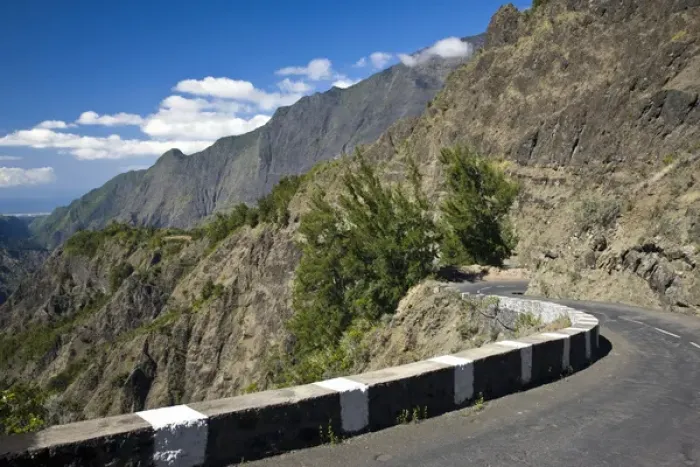 Framed Print : France, Reunion Island, Cirque de Cilaos, Ilet-A-Cordes road view Framed Print : France, Reunion Island, Cirque de Cilaos, Ilet-A-Cordes road view