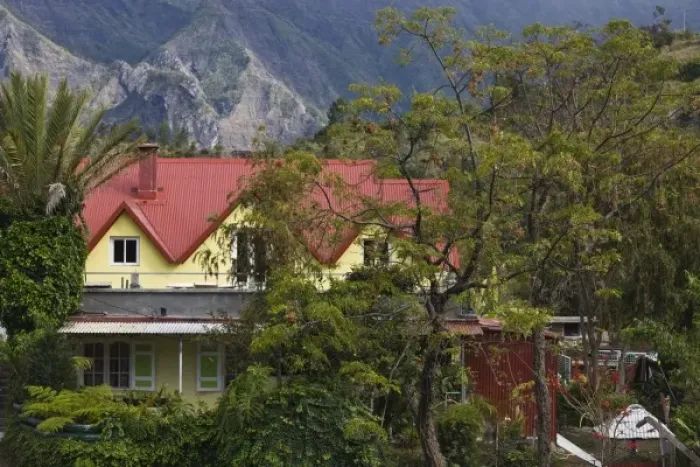 Framed Print : France, Reunion Island, Cirque de Cilaos, Cilaos, village house detail