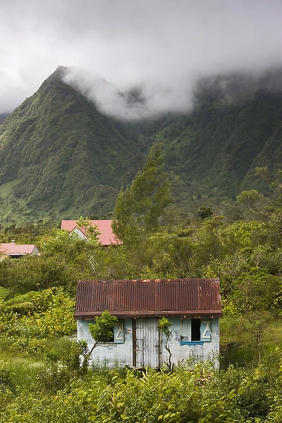 France, Reunion Island, Plaine-des-Palmistes, small Creole-style cabin