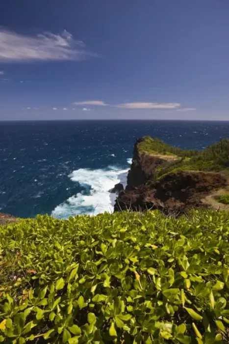 Framed Print : France, Reunion Island, South Reunion, Grande Anse coast line from Piton de Grande Anse Framed Print : France, Reunion Island, South Reunion, Grande Anse coast line from Piton de Grande Anse