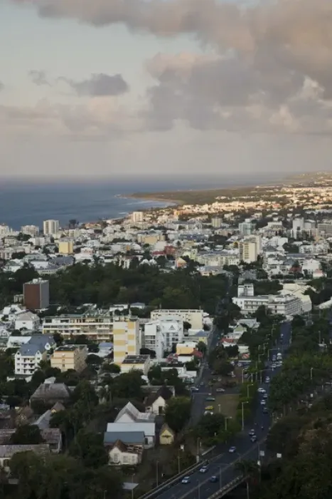 Framed Print : France, Reunion Island, St-Denis, dusk view from La Montaigne Framed Print : France, Reunion Island, St-Denis, dusk view from La Montaigne