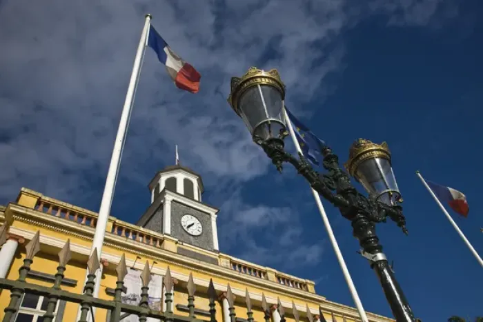 Framed Print : France, Reunion Island, St-Denis, Former Hotel de Ville, Town Hall