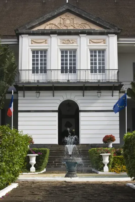 Framed Print : France, Reunion Island, St-Denis, Prefecture building, exterior