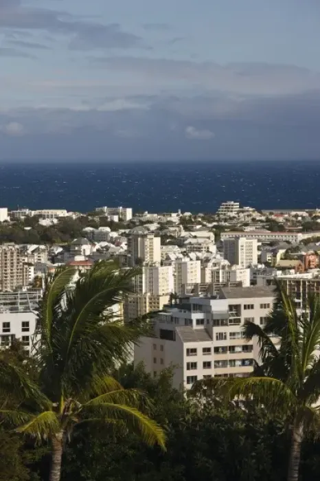 Framed Print : France, Reunion Island, St-Denis, view from Montgalliard, morning Framed Print : France, Reunion Island, St-Denis, view from Montgalliard, morning