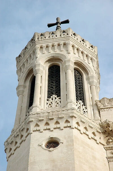 03. France, Rhone-Alps, Lyon, Basilique Notre-Dame de Fourviere turret