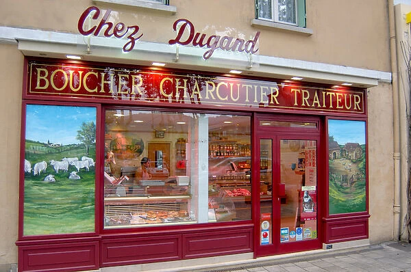 03. France, Rhone-Alps, Tournon, Chez Dugand butcher shop (Editorial Usage Only)