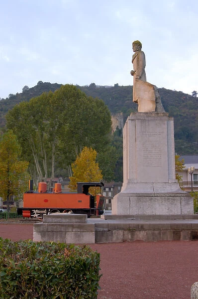 03. France, Rhone-Alps, Tournon, statue of inventor Marc Seguin, 1786-1875