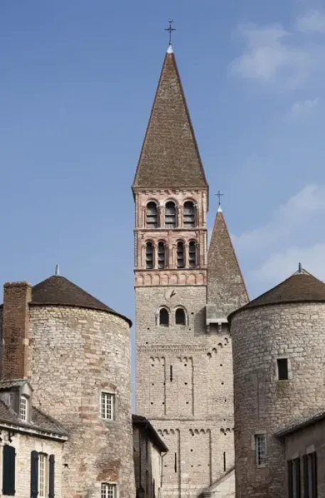 Framed Print : France, Saone-et-Loire Department, Burgundy Region, Maconnais Area, Tournus, St-Philibert Abbey