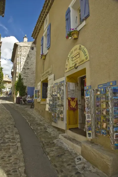 Framed Print : France. Small alley with shops