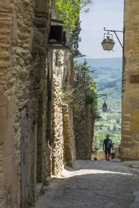 Framed Print : France, Southern France, Provence, Bonnieux, street scene