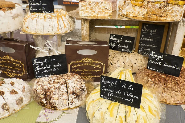 France, Southern France, St. Remy. Nougat candy of the region. Editorial Use Only