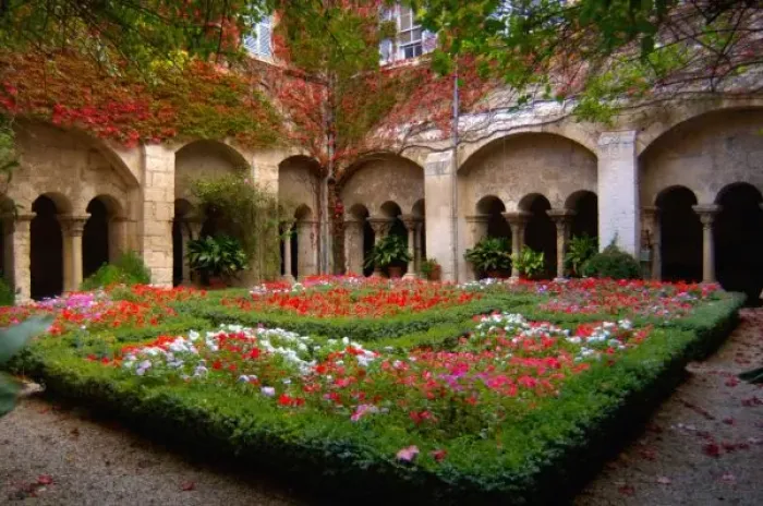 Framed Print : France, St. Remy de Provence, cloisters at St. -Paul-de-Mausole monastery Framed Print : France, St. Remy de Provence, cloisters at St. -Paul-de-Mausole monastery
