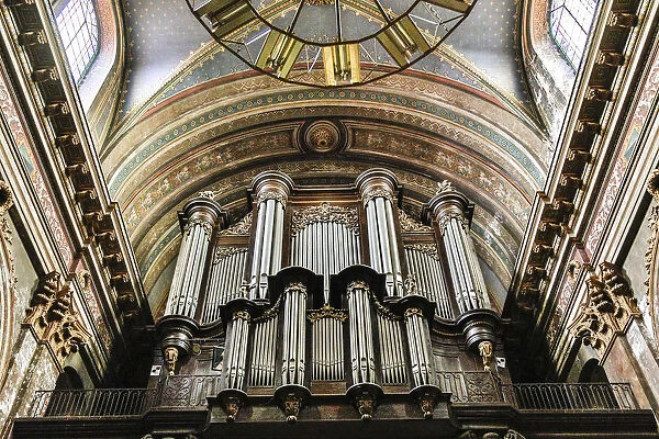 France, Toulouse. Church of the Jacobins organ pipes