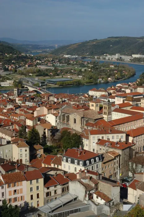 Framed Print : 03. France, Vienne, aerial view of city