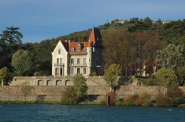 03. France, Vienne, private home along the Rhone River (Editorial Usage Only)