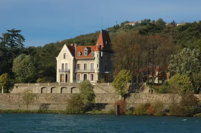 Framed Print : 03. France, Vienne, private home along the Rhone River (Editorial Usage Only) Framed Print : 03. France, Vienne, private home along the Rhone River (Editorial Usage Only)