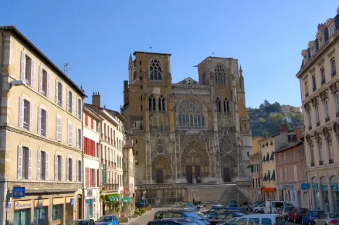 Framed Print : 03. France, Vienne, front of St. Maurice Cathedral