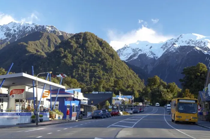 Framed Print : Franz Josef Glacer Township, West Coast, South Island, New Zealand