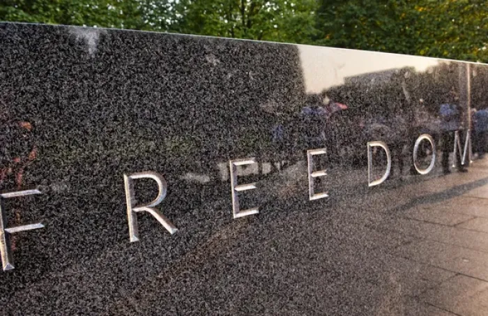 Framed Print : Freedom Is Not Free on wall at new Korean War Veterans Memorial in Mall in Washington Framed Print : Freedom Is Not Free on wall at new Korean War Veterans Memorial in Mall in Washington