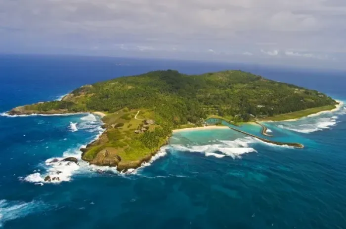 Framed Print : Fregate Island in the Indian Ocean
