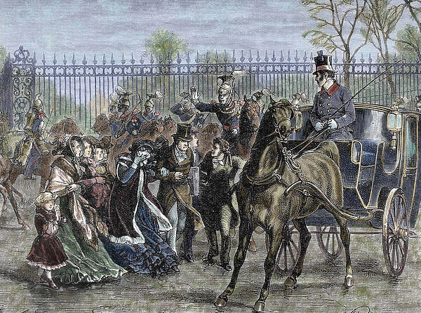 French Liberal Revolution (February 1848). The mob assaulted on the Tuileries on February 24